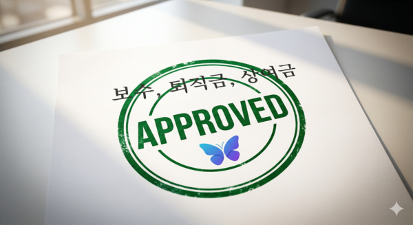 small 보수 퇴직금 상여금 승인